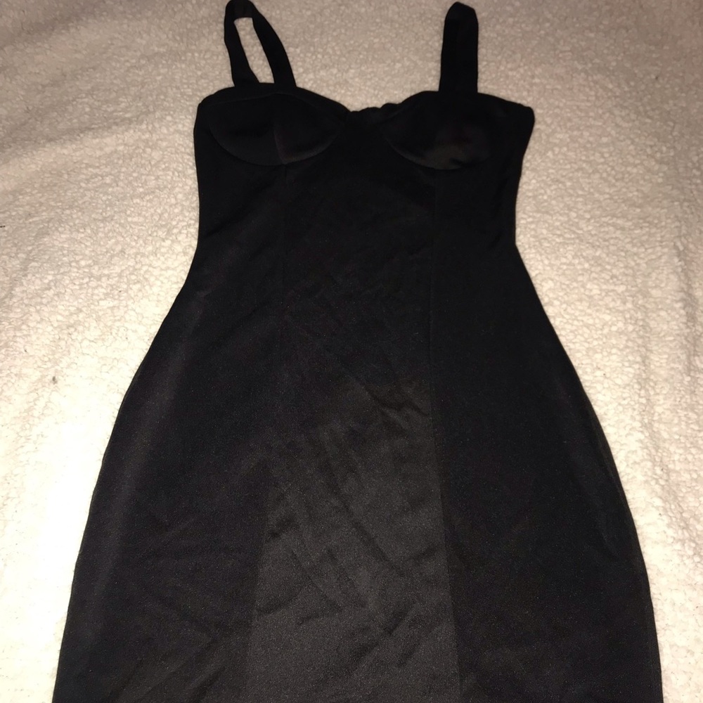 Black form fitting dress